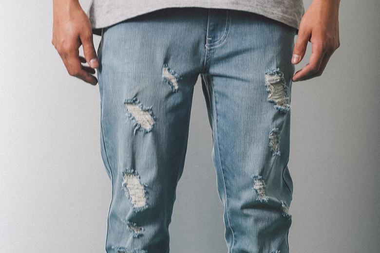 Carre Courant Jeans Blue Distressed