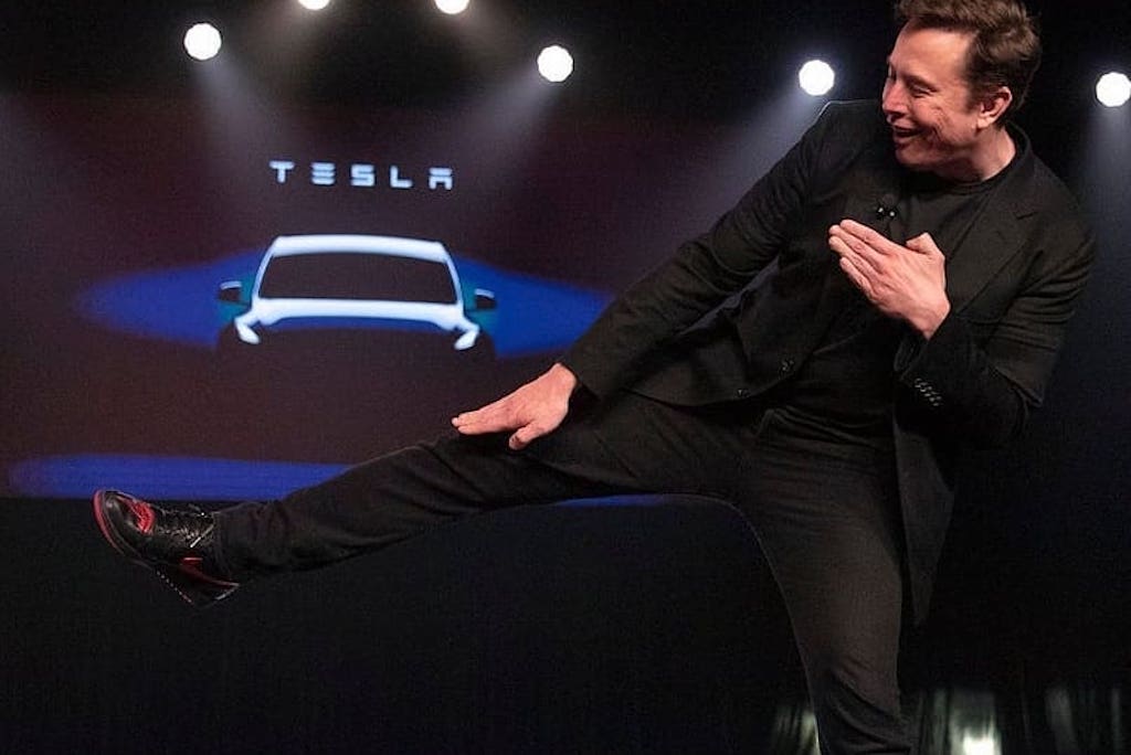 Elon Musk Shows Off Custom Air Jordan 1 'Tesla'
