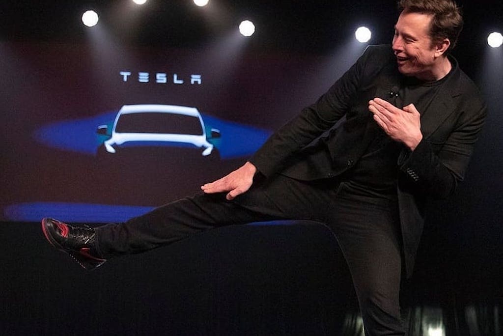 Elon Musk Shows Off Custom Air Jordan 1 'Tesla'