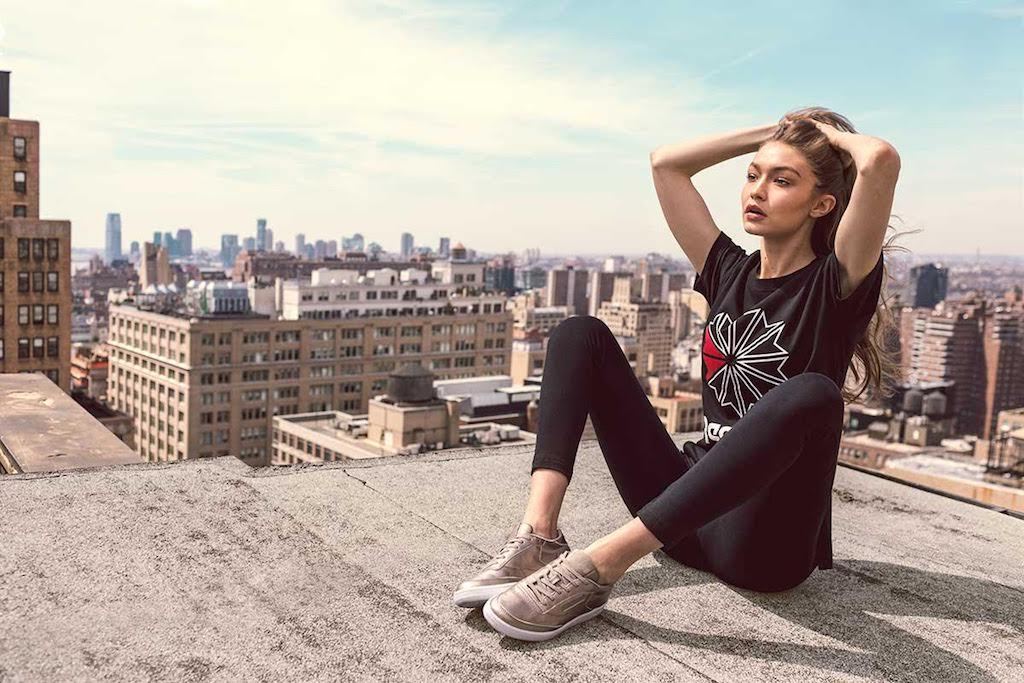 Gigi Hadid Redesigns Reebok With Her Club C Melted Metal Sneakers