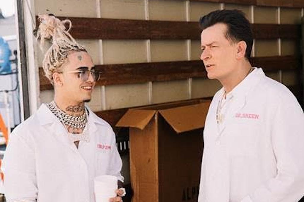 Lil Pump Teams Up With Charlie Sheen For 'Drug Addicts' Video
