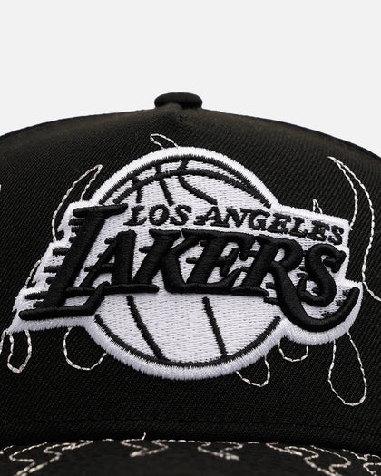 New Era Los Angeles Lakers 'Outline Flames' 9FORTY A-Frame Snapback Black