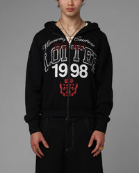 Loiter Drop Out Zip Hoodie Black