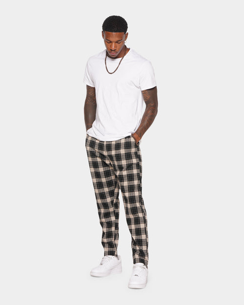 XXIII Isak Plaid Pants Black/Cream