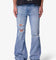 MNML Distressed Super Flare Denim Blue
