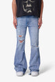 MNML Distressed Super Flare Denim Blue