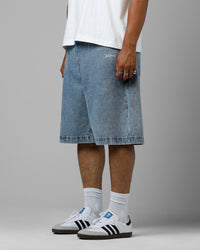 Loiter Goth Clique Jorts Blue Denim