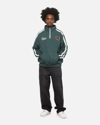 Carre Footie 1/4 Zip Crewneck Green/Off White
