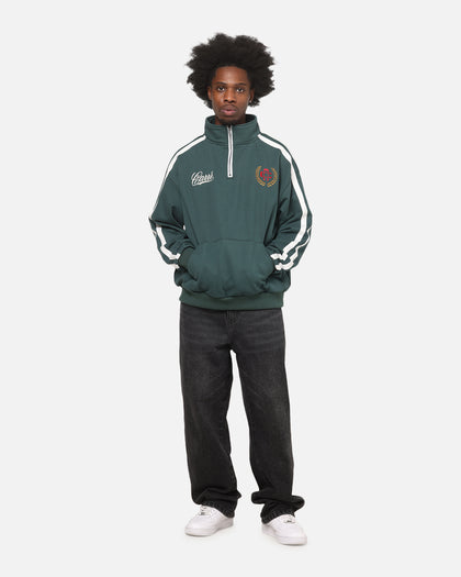 Carre Footie 1/4 Zip Crewneck Green/Off White