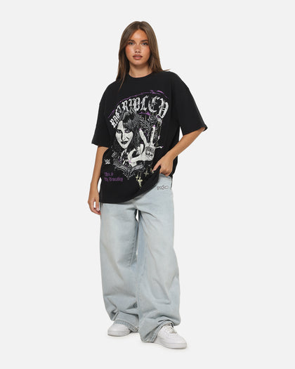 73Studio X WWE Rhea Ripley Vintage T-Shirt Black Acidwash