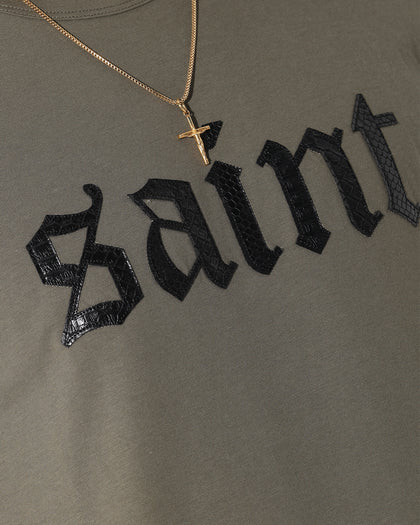 Saint Morta Cambronne Snake El Duplo T-Shirt Khaki Green
