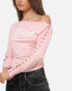 Ed Hardy Women's Hooked Aline Long Sleeve T-Shirt Pink