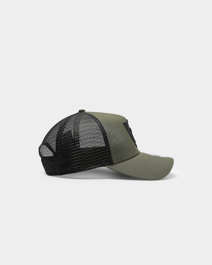 New Era Las Vegas Raiders 9FORTY A-Frame Trucker Snapback Olive/Black