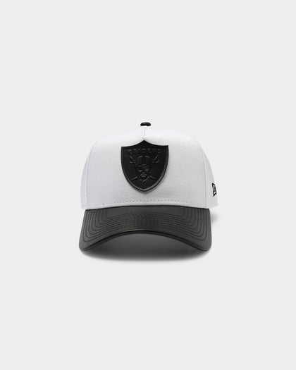 New Era Las Vegas Raiders PU Leather 9FORTY A-Frame Snapback White/Black
