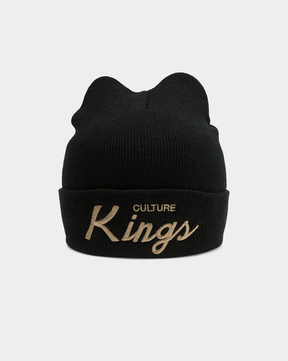Culture Kings Classic Script Beanie Black/Gold