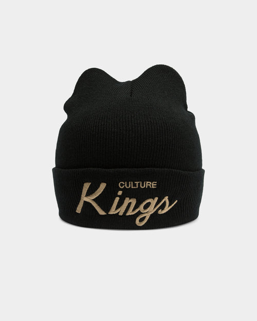 Culture Kings Classic Script Beanie Black/Gold