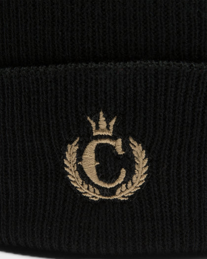 Culture Kings Classic Script Beanie Black/Gold