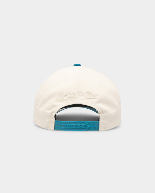 Mitchell & Ness Charlotte Hornets Pro Crown Snapback Off White/Teal