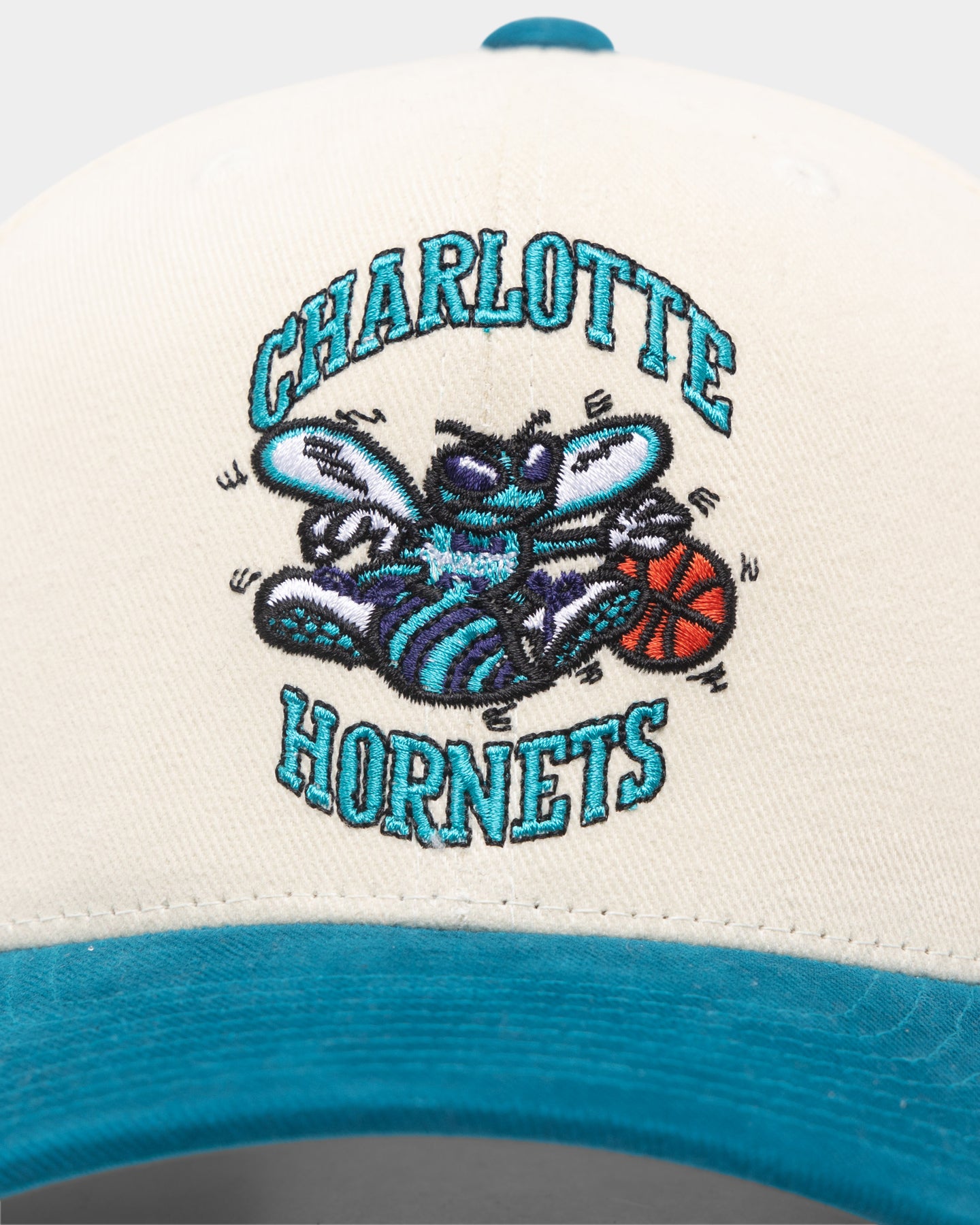 Mitchell & Ness Charlotte Hornets Pro Crown Snapback Off White