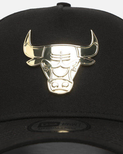 New Era Chicago Bulls 'Metal Badge' 9FORTY K-Frame Snapback Black/Gold Metallic