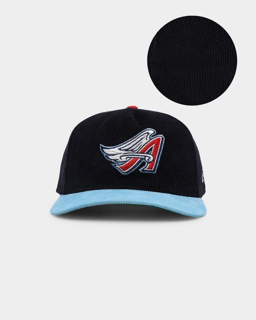 New Era Anaheim Angels 'Throwback Corduroy' Golfer Snapback Pastel Blue
