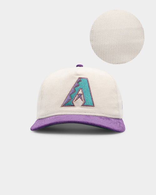New Era Arizona Diamondbacks 'Throwback Corduroy' Golfer Snapback White