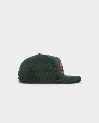 New Era Buffalo Bisons 'Throwback Corduroy' Golfer Snapback Dark Green