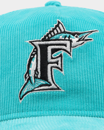 New Era Florida Marlins 'Throwback Corduroy' Golfer Snapback Turquoise