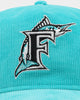 New Era Florida Marlins 'Throwback Corduroy' Golfer Snapback Turquoise