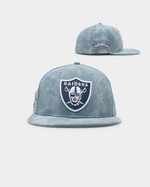 New Era Oakland Raiders 'Sky Blue Washed Suede' 59FIFTY Fitted Pastel Blue
