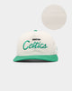 New Era Boston Celtics 'Chrome Corduroy Throwback Script' Golfer Snapback Chrome White