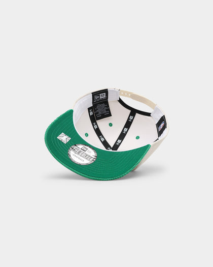 New Era Boston Celtics 'Chrome Corduroy Throwback Script' Golfer Snapback Chrome White