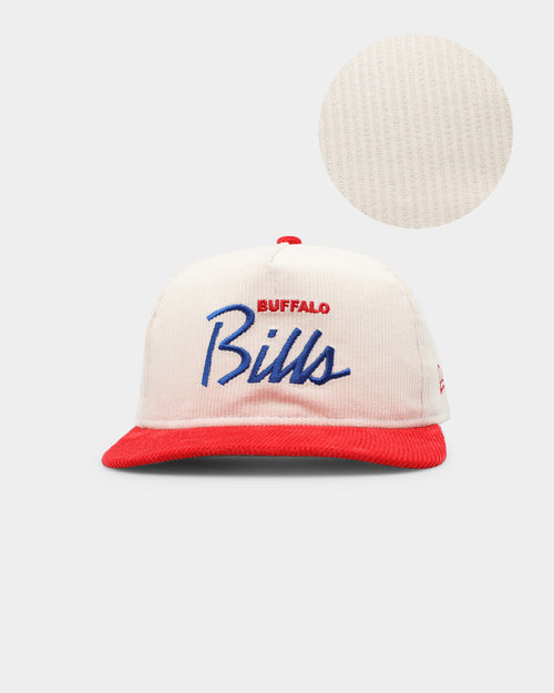 New Era Buffalo Bills 'Chrome Corduroy Throwback Script' Golfer Snapback Chrome White