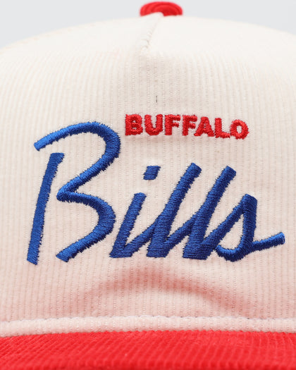 New Era Buffalo Bills 'Chrome Corduroy Throwback Script' Golfer Snapback Chrome White