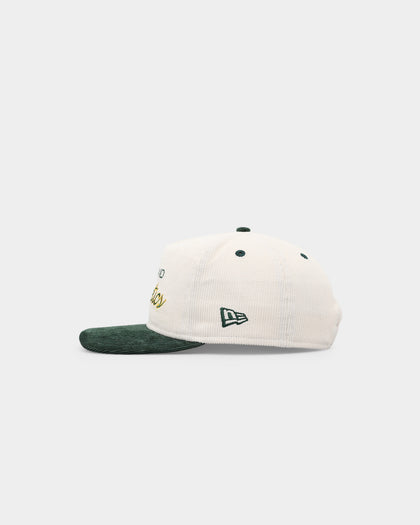 New Era Oakland Athletics 'Chrome Corduroy Throwback Script' Golfer Snapback Chrome White