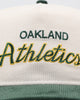 New Era Oakland Athletics 'Chrome Corduroy Throwback Script' Golfer Snapback Chrome White