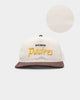 New Era San Diego Padres 'Chrome Corduroy Throwback Script' Golfer Snapback Chrome White