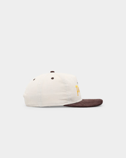 New Era San Diego Padres 'Chrome Corduroy Throwback Script' Golfer Snapback Chrome White