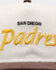 New Era San Diego Padres 'Chrome Corduroy Throwback Script' Golfer Snapback Chrome White