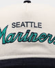 New Era Seattle Mariners 'Chrome Corduroy Throwback Script' Golfer Snapback Chrome White