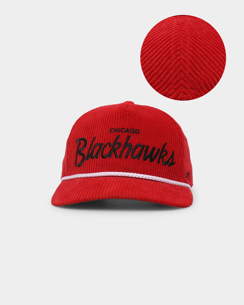 Vintage Corduroy Chicago Blackhawks Snapback Hat 