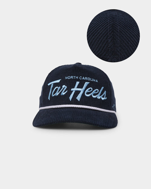 47 Brand UNC Tar Heels 'NCAA Corduroy Team Script' Corduroy Crossrope 47 Hitch Snapback Montego