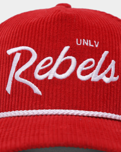 47 Brand UNLV Rebels 'NCAA Corduroy Team Script' Corduroy Crossrope 47 Hitch Snapback Red