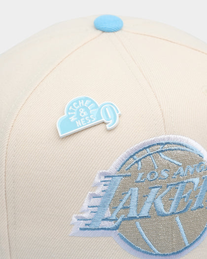 Mitchell & Ness Los Angeles Lakers 'Sky Blue' Snapback Cream