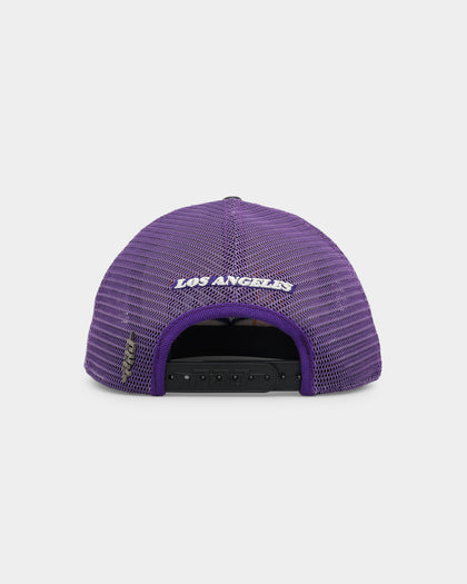 Pro Standard Los Angeles Lakers Visor Elite Trucker Snapback Eggshell/Purple