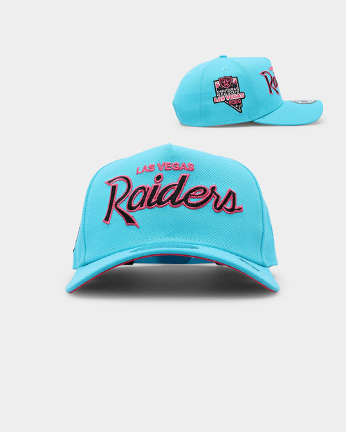 New Era Las Vegas Raiders 'Neon Vice' Script 9FORTY A-Frame Snapback Neon Blue