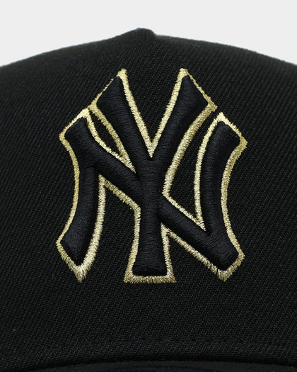 New Era New York Yankees 'Gold Links' 9FORTY A-Frame Snapback Black