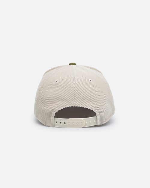 New Era Atlanta Braves  'Dusty Olive Corduroy' Golfer Pre-Curved Snapback Green Med