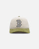 New Era Boston Red Sox 'Dusty Olive Corduroy' Golfer Pre-Curved Snapback Green Med