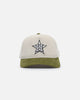 New Era Houston Astros 'Dusty Olive Corduroy' Golfer Pre-Curved Snapback Green Med